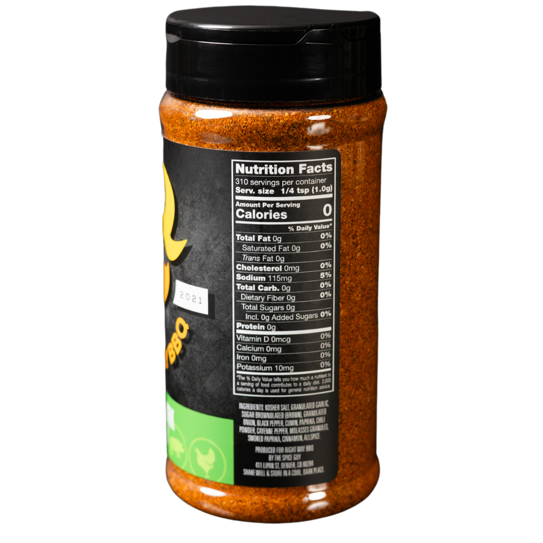 Large Terrific Pork Rub BBQ Rub 10.9oz