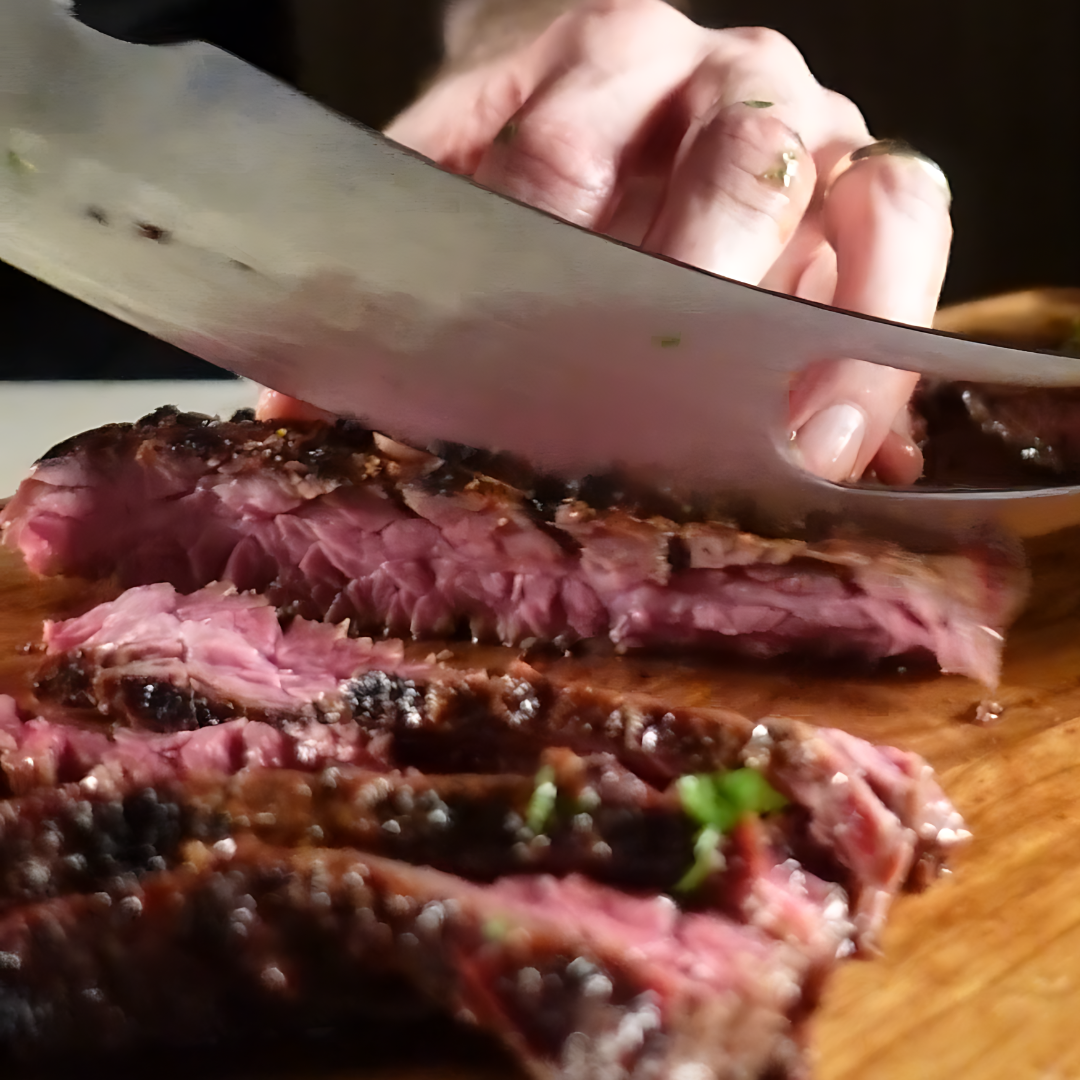 Hot and Fast Skirt Steak with Midnight Kick Rub